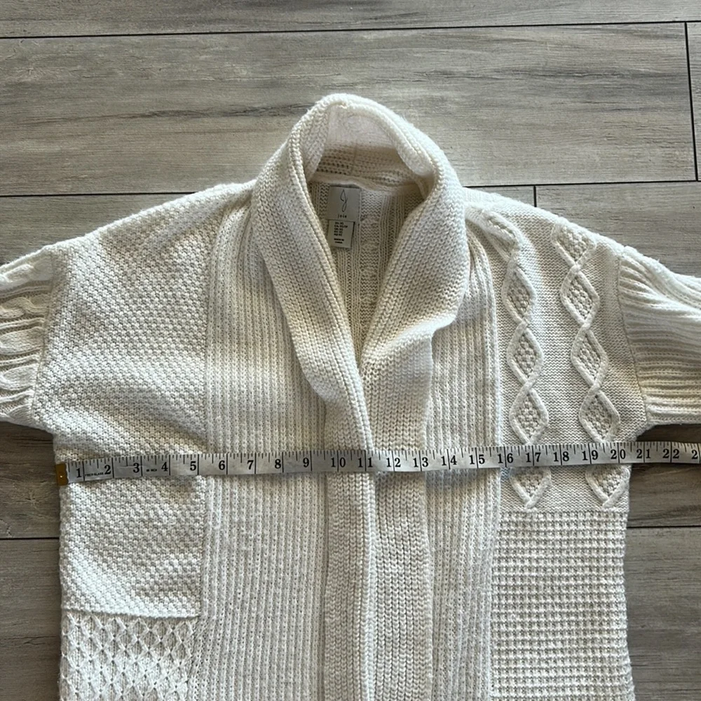 Joie size XS cable knit collared open front cardigan